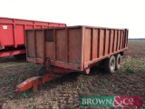 Jones heavy duty 10t grain trailer, twin axle