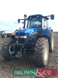 2007 New Holland TM140 on 380/85 R 30 front and 380/85/46 rear wheels and tyres. 40kph. Front