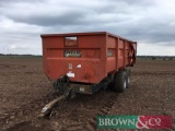 Griffiths 10t trailer, hydraulic rear door, grain shoot and front window