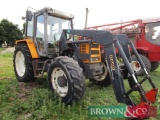 Renault 103 Turbo with Loader, D138 HEX, 8648 hrs Has a V5