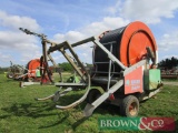 Bauer Rainstar 90/400 single axle irrigation reel with gun.