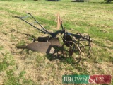 Ruston and Hornsbys single furrow vintage trailed plough