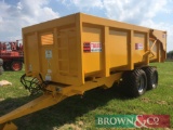 2010 AS Marston CMT12 tandem axle trailer with sprung drawbar, hydraulic tailgate, grain chute and