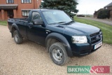 2008 Ford Ranger TDCi green pick-up with tow bar. Reg No: AF08 WWP. Mileage: 30,689