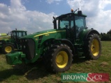 2008 John Deere 8230 4wd Powershift 40kph tractor, Greenstar Ready, 4 SCV's, 900kg front weight