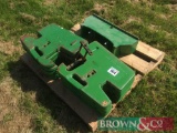 14 x 50kg John Deere front wafer weights on 3-point linkage frame