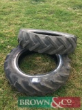 Pair 12.4/11-28 tyres