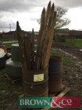 Quantity miscellaneous equipment including fence posts and poultry equipment