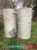 2No. Galvanised water tanks 300gallons