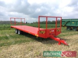 2018 Herbst 12t (25ft) tandem axle flat trailer with raves and hydraulic brakes. Serial No: