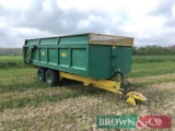 1996 Norton 10t grain trailer with hydraulic tailgate, grain chute, extended sides and hydraulic