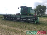 2011 John Deere C670i combine harvester Autotrack ready with straw chopper, electronic adjustable