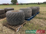 4 Floatation tyres 48x3100-20 to fit MB trac worn