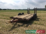 Staughton low loader. Twin wheel low loader with ramps