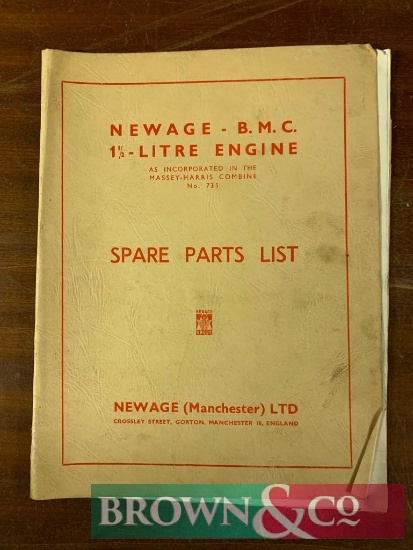 Newage BMC 1.5 Litre Engine Spare Parts List