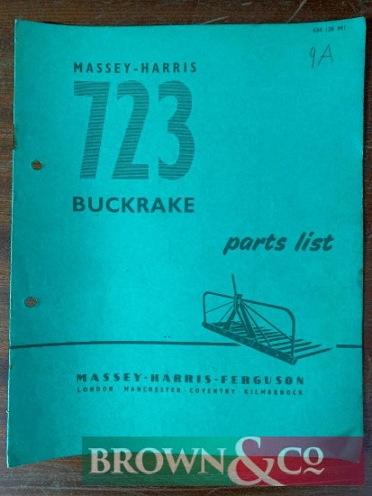 Massey-Harris 723 Buckrake Parts List