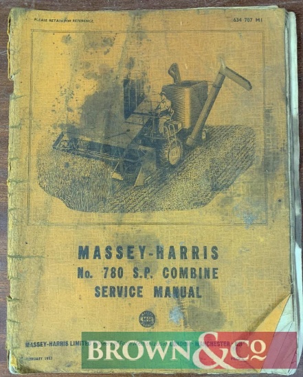 Massey-Harris No.780 S.P. Combine Service Manual