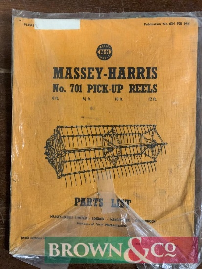 Massey-Harris No. 701 Pick-Up Reels Parts List