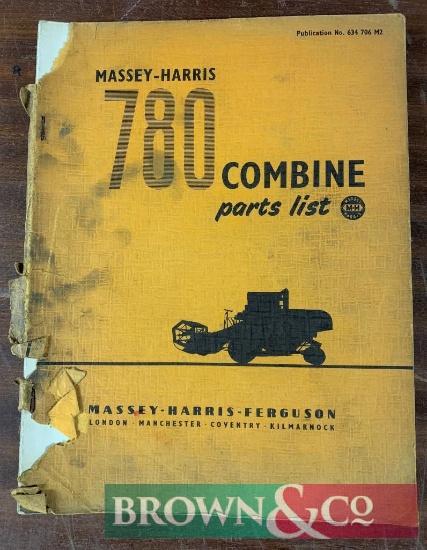 Massey-Harris 780 Combine Parts List