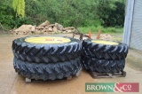 Set of Stocks Row Crop 14.9R46 Front and 14.9R30 Rear Wheels and Tyres