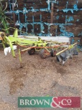 1987 Claas single rota rake 310S, 8 arm x 4 tines, twin wheeled