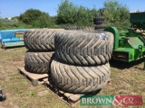 4 x 550/60/22.5 Floatation tyres on rims