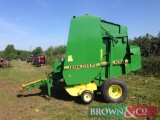 1990 John Deere 590 baler. 37,800 bales. Net wrap or string. Control box and manual in office.