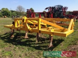 Farm made 5m subsoiler frame with 7 Simba Flatliner brackets and frame for DD press