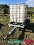 Galvanised trailer bowser w brakes