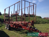 Timick Transtacker trailer for large square bales, flat 10 and flat 15 small bales c/w fast tow