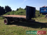 Fent trailer on lorry chassis, single axle, 5m long body