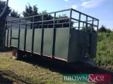 Farm made cattle trailer 6.5m long body