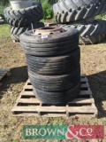 4 twin lorry drag tyres/rims. 245/70/19.5