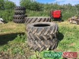 1 x Pair 480/70R28 Tyres & 1 x Pair 580/70R38 Tyres