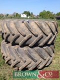 Pair Michelin S616s 650/75/R32 with rims to fit Claas forager