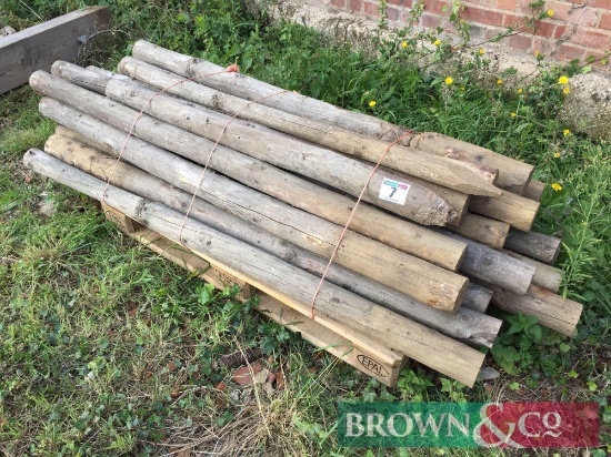 Quantity wooden post stakes