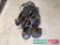 Quantity of equine muzzles and leather horse shoes