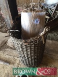 4 Bushel skip and bag of thatching straw