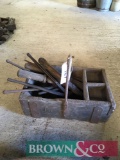 Farriers tool box and tools and hoof stand