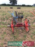 Single furrow horse drawn wheeled plough