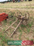 Single row horse drawn grass seed drill