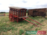 Horse drawn livestock wagon