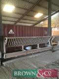 Wooden hayrack rack and mangers (3), to be sold in situ, buyer to remove