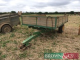 Single axle wooden tipping trailer