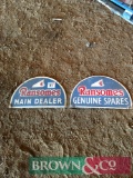 'Ransomes Main Dealer' and 'Ransomes Genuine Spares' signs