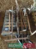 Quantity of drainage spades and tile cutters