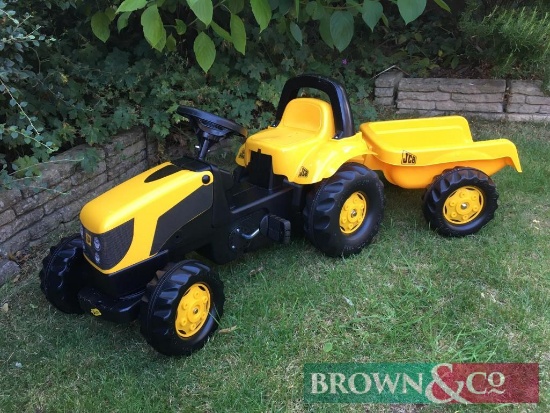Rolly Toys kids Ride-on JCB Fastrac with trailer. Collection from any Brown & Co office. Kindly
