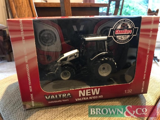 New and boxed 1:32 scale metal diecast Valtra N103 H5 model tractor. Collection from any Brown & Co
