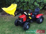 Kids ride-on Case 240 tractor with front loader and bucket. Collection from any Brown & Co office.