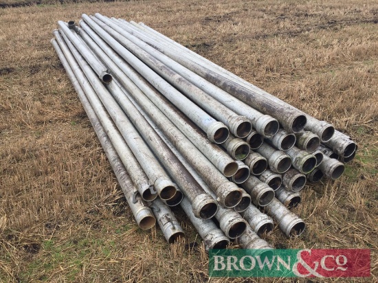 Quantity of 3in aluminium irrigation pipe, 9m lengths